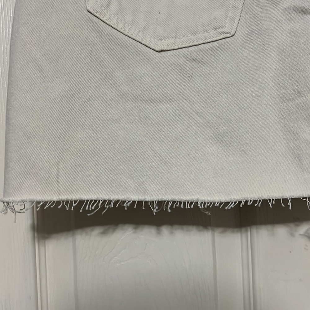 NWT $60 Free People | We the Free | Distressed & Ripped Denim Jean Skirt - Picture 13 of 13